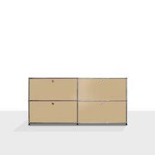 Load the image into the gallery viewer, USM Haller Sideboard M mit vier Klapptüren graphitschwarz (RAL 9011) & weitere Farben