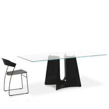 Charger l'image dans la galerie, Baleri Italia Bentz, Esstisch mit Glasplatte & Aluminiumgestell