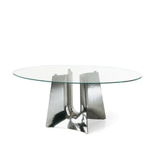 Charger l'image dans la galerie, Baleri Italia Bentz, Esstisch mit Glasplatte & Aluminiumgestell