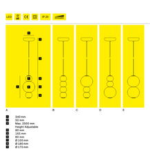 Load the image into the gallery viewer, Formagenda Pearls Suspension - 34 cm, Pendelleuchte mit Glaskugeln