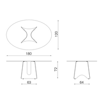 Charger l'image dans la galerie, Baleri Italia Bentz, Esstisch mit Glasplatte & Aluminiumgestell