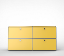 Carica l'immagine nel visualizzatore di Gallery, konektra Sideboard 2x2, mit 4 Klappen in Gelb / RAL 1004 Goldgelb