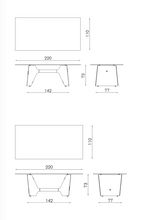 Charger l'image dans la galerie, Baleri Italia Fratino, Esstisch mit Glasplatte & Aluminiumgestell