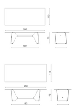 Charger l'image dans la galerie, Baleri Italia Fratino, Esstisch mit Glasplatte & Aluminiumgestell