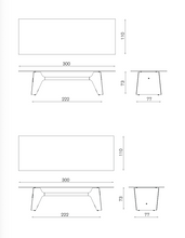Charger l'image dans la galerie, Baleri Italia Fratino, Esstisch mit Glasplatte & Aluminiumgestell
