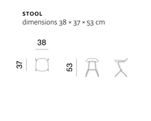 Charger l'image dans la galerie, Prostoria Barhocker Strain, filigranes Metallgestell & ergonomischer Holzsitz