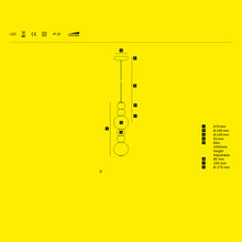 Load the image into the gallery viewer, Formagenda Pearls Double Suspension - 67 cm, Pendelleuchte mit Glaskugeln