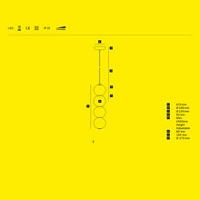 Load the image into the gallery viewer, Formagenda Pearls Double Suspension - 67 cm, Pendelleuchte mit Glaskugeln