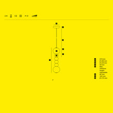 Load the image into the gallery viewer, Formagenda Pearls Double Suspension - 67 cm, Pendelleuchte mit Glaskugeln