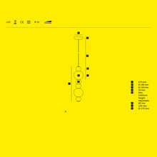 Load the image into the gallery viewer, Formagenda Pearls Double Suspension - 67 cm, Pendelleuchte mit Glaskugeln