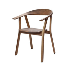 Load the image into the gallery viewer, Prostoria Rhomb Stuhl – Designstuhl aus Massivholz mit Armlehnen