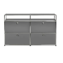 Afbeelding in Gallery-weergave laden, USM Haller Sideboard L mit 4 Klappen und 2 offenen Fächern B1523 x H915 x T373mm