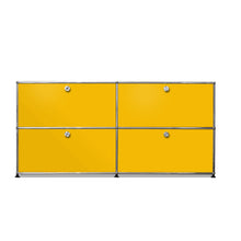Load the image into the gallery viewer, USM Haller Sideboard M mit vier Klapptüren graphitschwarz (RAL 9011) & weitere Farben