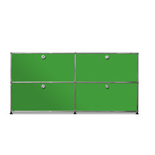 Load the image into the gallery viewer, USM Haller Sideboard M mit vier Klapptüren graphitschwarz (RAL 9011) & weitere Farben