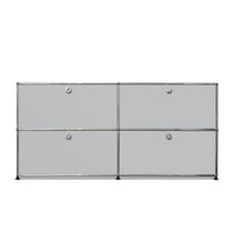 Load the image into the gallery viewer, USM Haller Sideboard M mit vier Klapptüren graphitschwarz (RAL 9011) & weitere Farben