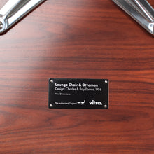 Load the image into the gallery viewer, Vitra Eames Lounge Chair Sessel & Ottoman XL (neue Maße) Palisander, Leder Caramel