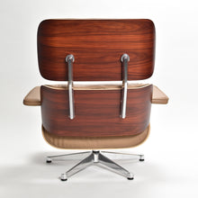 Load the image into the gallery viewer, Vitra Eames Lounge Chair Sessel & Ottoman XL (neue Maße) Palisander, Leder Caramel