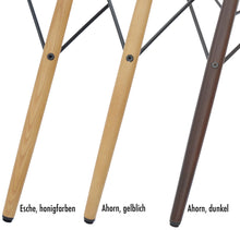 Load the image into the gallery viewer, Vitra – Eames Plastic Side Chair DSW, base maple, black & other colors