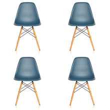 Lade das Bild in den Galerie-Viewer, AKTION: 4er Set Vitra – Eames Plastic Side Chair RE DSW, Untergestell Ahorn, gelblich - Farben wählbar