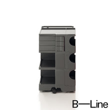 Carica l'immagine nel visualizzatore di Gallery, B-Line Boby B33 Büro Rollcontainer mit 3 Schwenkfächern, Design Joe Colombo