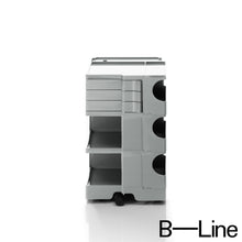 Carica l'immagine nel visualizzatore di Gallery, B-Line Boby B33 Büro Rollcontainer mit 3 Schwenkfächern, Design Joe Colombo