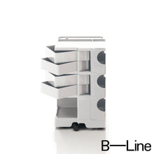 Load the image into the gallery viewer, B-Line - Boby B34 office pedestal with 4 swivel compartments, design Joe Colombo