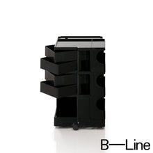 Load the image into the gallery viewer, B-Line - Boby B34 office pedestal with 4 swivel compartments, design Joe Colombo