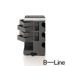 Load the image into the gallery viewer, B-Line - Boby B34 office pedestal with 4 swivel compartments, design Joe Colombo