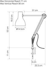 Lade das Bild in den Galerie-Viewer, Anglepoise® Type 75 Lamp with Desk Clamp / Schreibtischleuchte, Klemmleuchte & weitere Farben