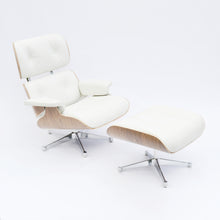 Afbeelding in Gallery-weergave laden, Vitra Eames Lounge Chair & Ottoman, poliert, Amerikanischer Kirschbaum, Leder Premium F Snow (XL / Neue Maße)