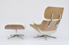 Afbeelding in Gallery-weergave laden, Vitra Eames Lounge Chair & Ottoman, poliert, Amerikanischer Kirschbaum, Leder Premium F Snow (XL / Neue Maße)
