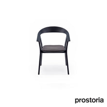 Load the image into the gallery viewer, Prostoria Rhomb Stuhl – Designstuhl aus Massivholz mit Armlehnen