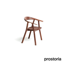 Load the image into the gallery viewer, Prostoria Rhomb Stuhl – Designstuhl aus Massivholz mit Armlehnen
