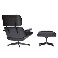 Charger l'image dans la galerie, Vitra Eames Lounge Chair & Ottoman, schwarz / schwarz, Esche schwarz, Leder Premium F Nero (XL / Neue Maße)