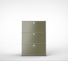 Charger l&#39;image dans la galerie, konektra Highboard mit Klapptüren, LINE 1802 Olive
