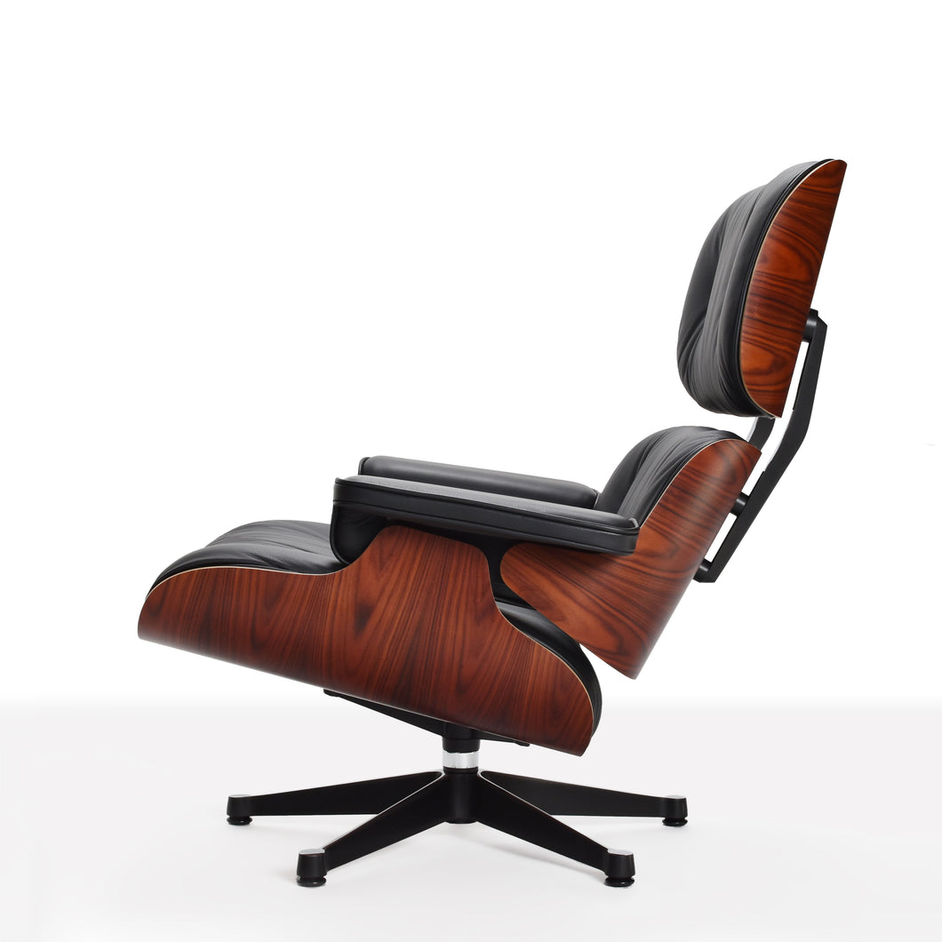 Vitra Lounge Chair (neue Maße) Leder Premium F, schwarz