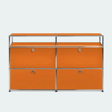 Charger l&#39;image dans la galerie, USM Haller Sideboard L mit 4 Klappen und 2 offenen Fächern B1523 x H915 x T373mm
