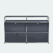 Carica l&#39;immagine nel visualizzatore di Gallery, USM Haller Sideboard L mit 4 Klappen und 2 offenen Fächern B1523 x H915 x T373mm
