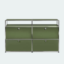 Carica l&#39;immagine nel visualizzatore di Gallery, USM Haller Sideboard L mit 4 Klappen und 2 offenen Fächern B1523 x H915 x T373mm
