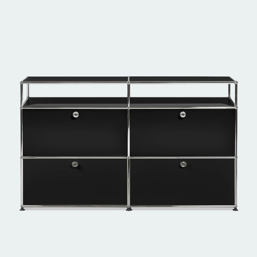 USM Haller Sideboard L mit 4 Klappen und 2 offenen Fächern B1523 x H915 x T373mm