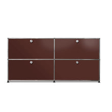 Carica l&#39;immagine nel visualizzatore di Gallery, USM Haller Sideboard M mit vier Klapptüren graphitschwarz (RAL 9011) &amp; weitere Farben
