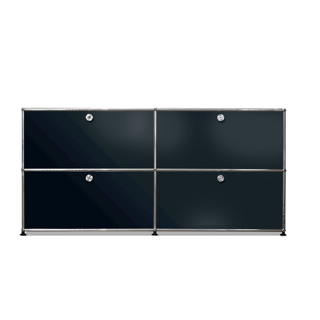 USM Haller Sideboard M mit vier Klapptüren graphitschwarz (RAL 9011) & weitere Farben