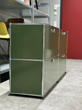 Load the image into the gallery viewer, USM Haller Sideboard mit vier Klappen B1523 x H740 x T373mm - Olivgrün
