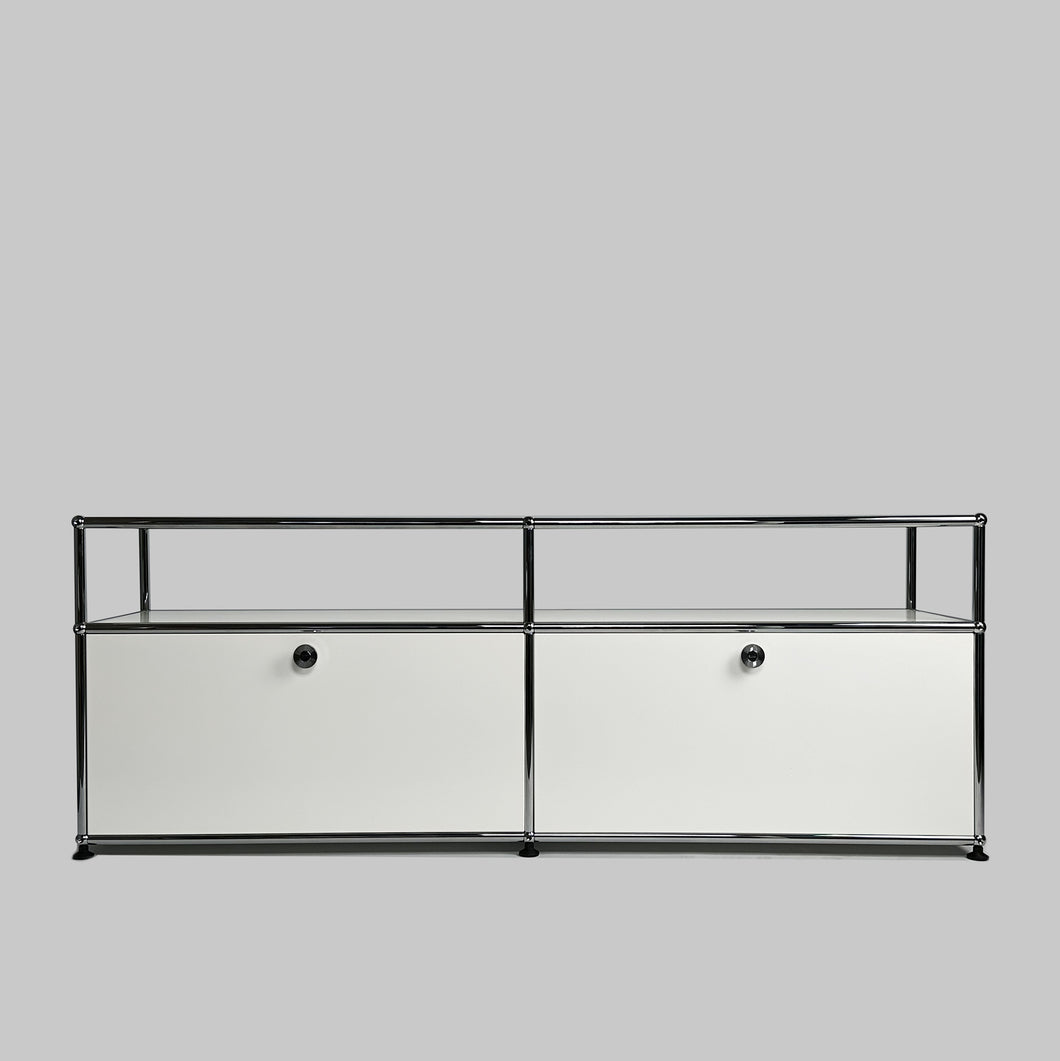 USM Haller Regal, mit 2 Klappen und offenem Fach B1523 x H565mm x T373mm - 14 Farben