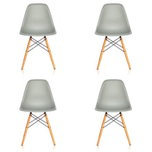 Charger l&#39;image dans la galerie, AKTION: 4er Set Vitra – Eames Plastic Side Chair RE DSW, Untergestell Ahorn, gelblich - Farben wählbar
