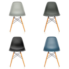 Carica l&#39;immagine nel visualizzatore di Gallery, AKTION: 4er Set Vitra – Eames Plastic Side Chair RE DSW, Untergestell Ahorn, gelblich - Farben wählbar
