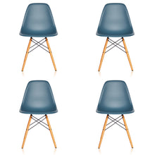 Afbeelding in Gallery-weergave laden, AKTION: 4er Set Vitra – Eames Plastic Side Chair RE DSW, Untergestell Ahorn, gelblich - Farben wählbar
