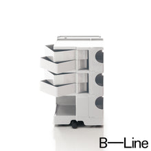 Load the image into the gallery viewer, B-Line - Boby B34 office pedestal with 4 swivel compartments, design Joe Colombo
