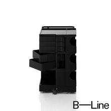 Afbeelding in Gallery-weergave laden, B-Line Boby B35 Büro Rollcontainer mit 5 Schwenkfächern, Design Joe Colombo
