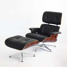 Load the image into the gallery viewer, Vitra Lounge Chair &amp; Ottoman, Santos Palisander, Leder Premium F Nero, poliert (XL / Neue Maße)

